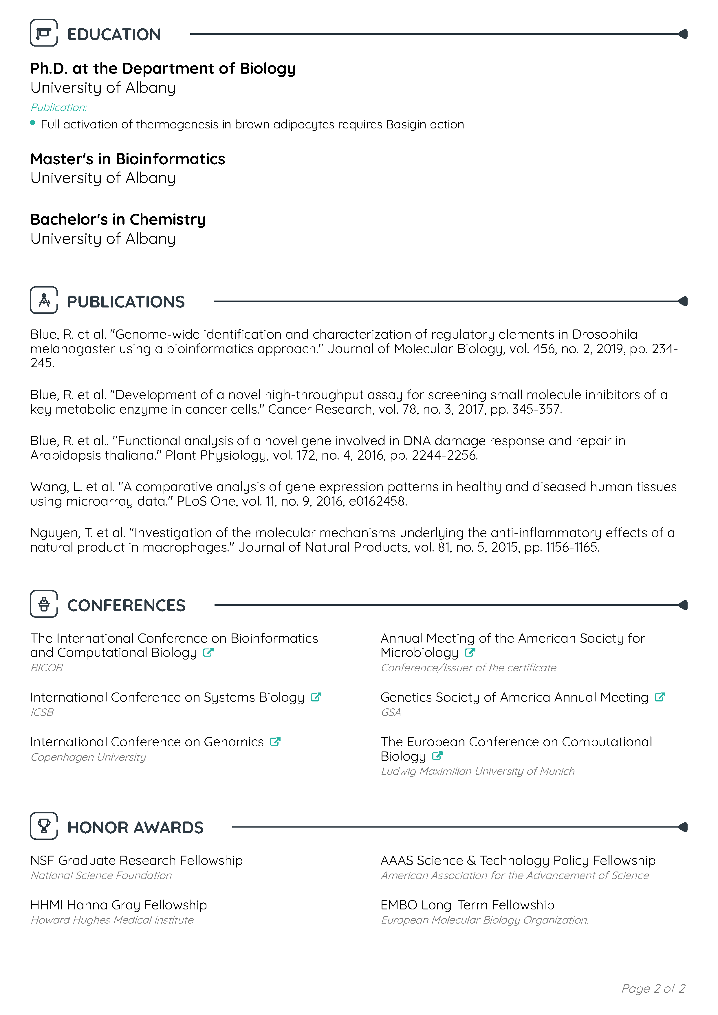 Chronicle CV Template 2