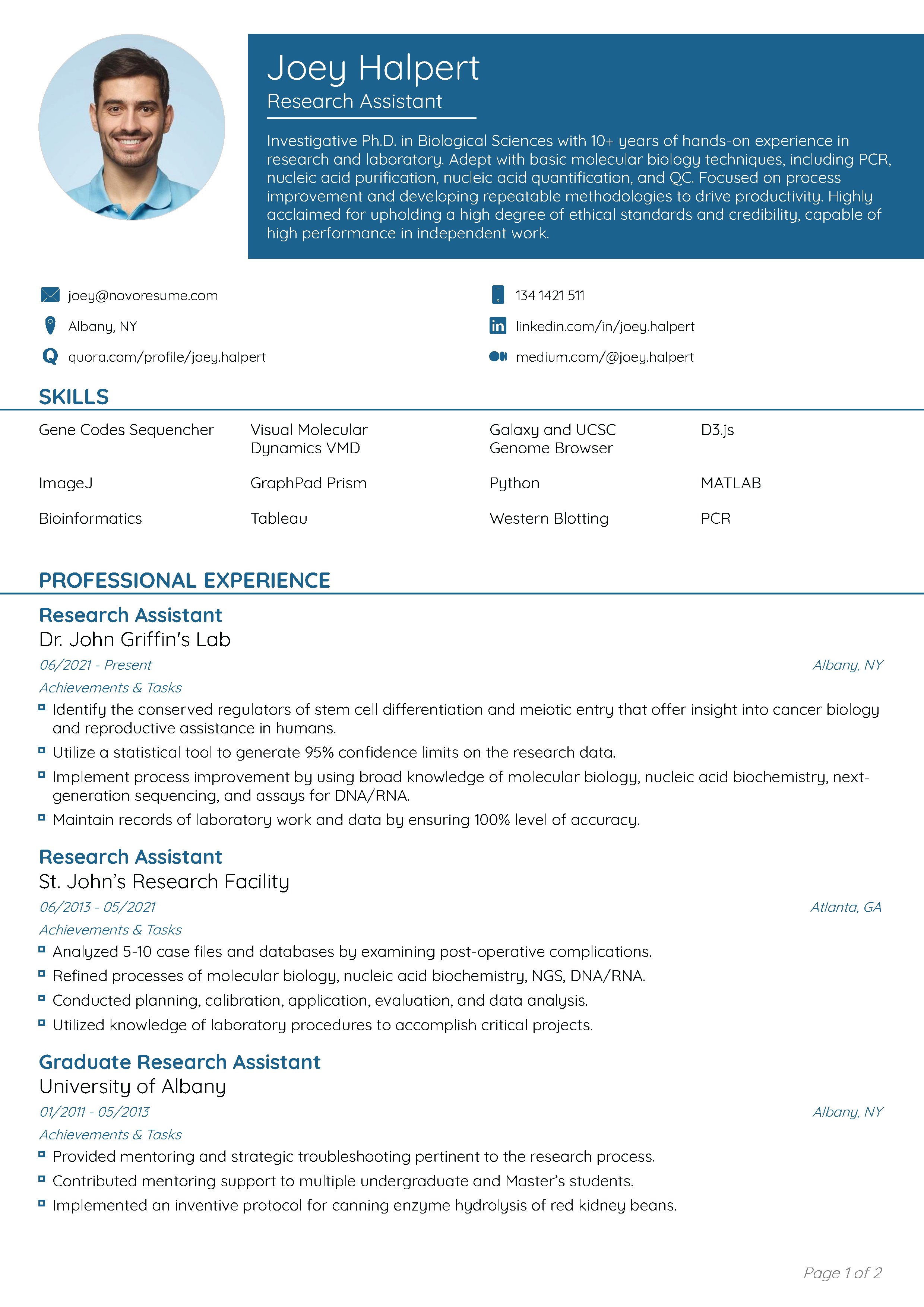 Endurance CV Template 1