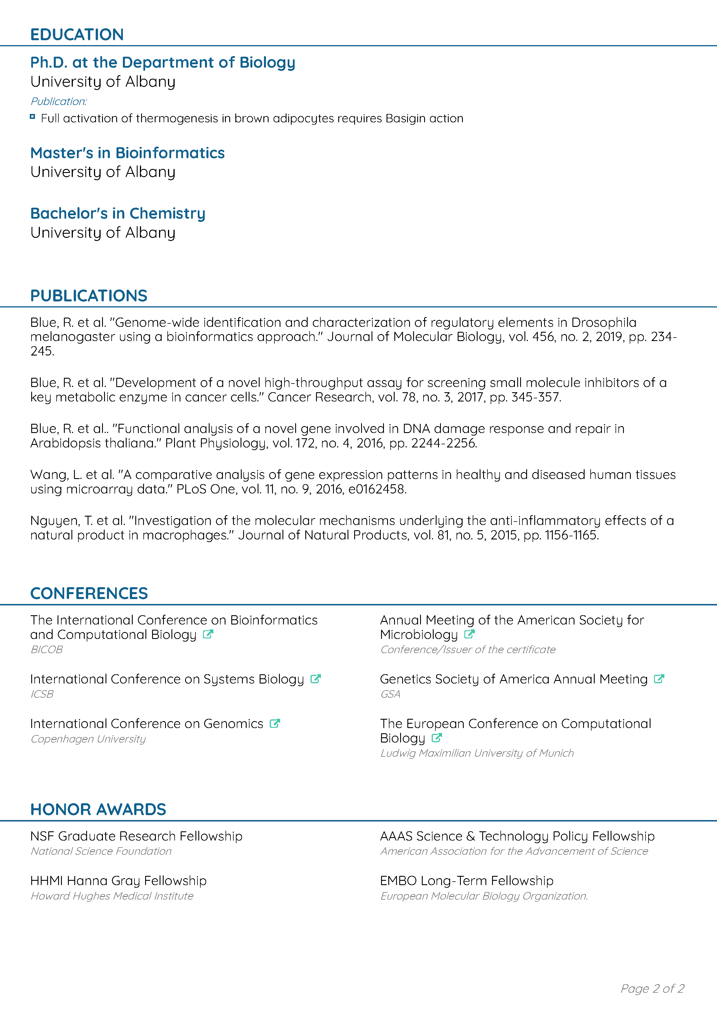 Endurance CV Template 2