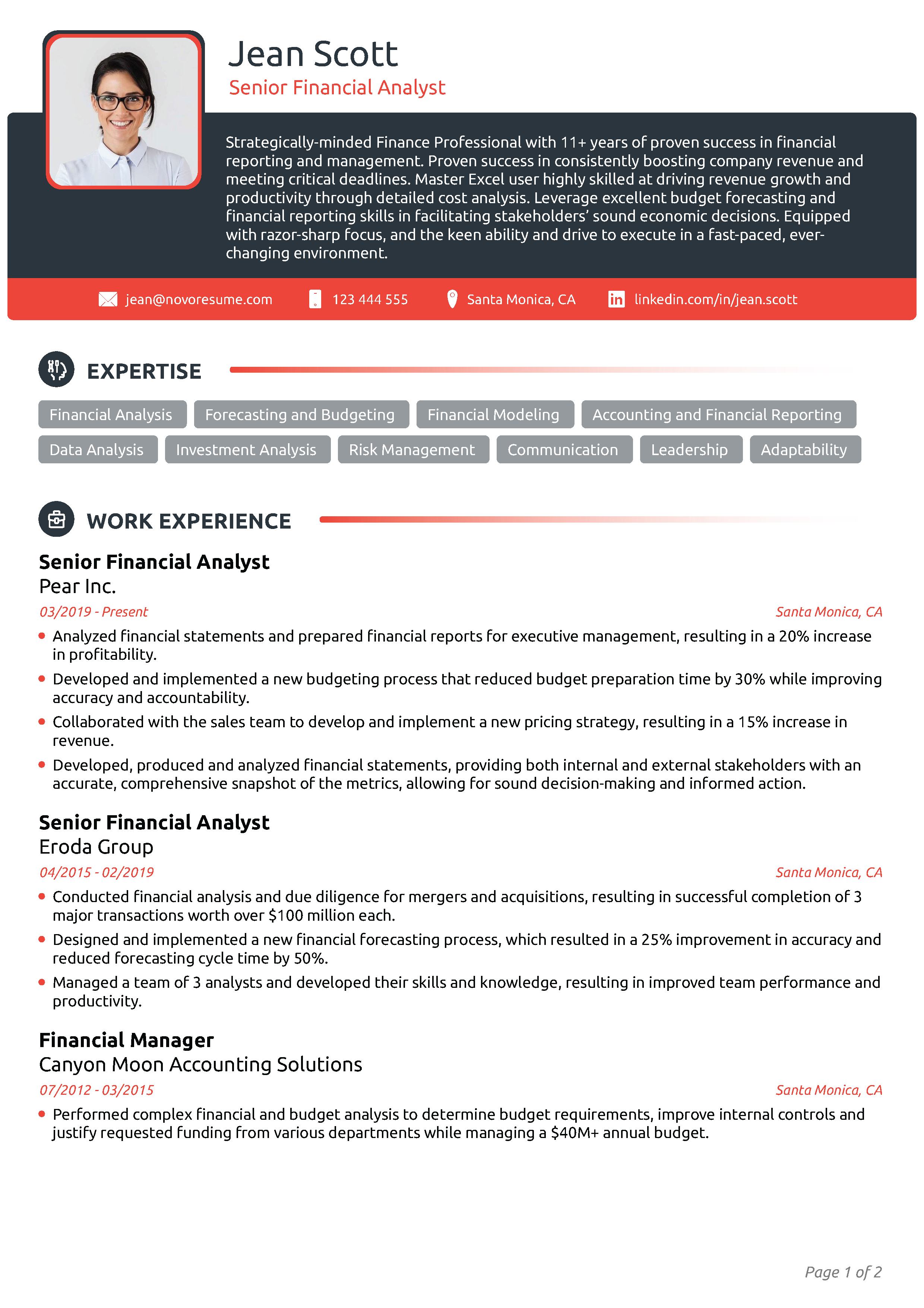 Impact CV Template 1