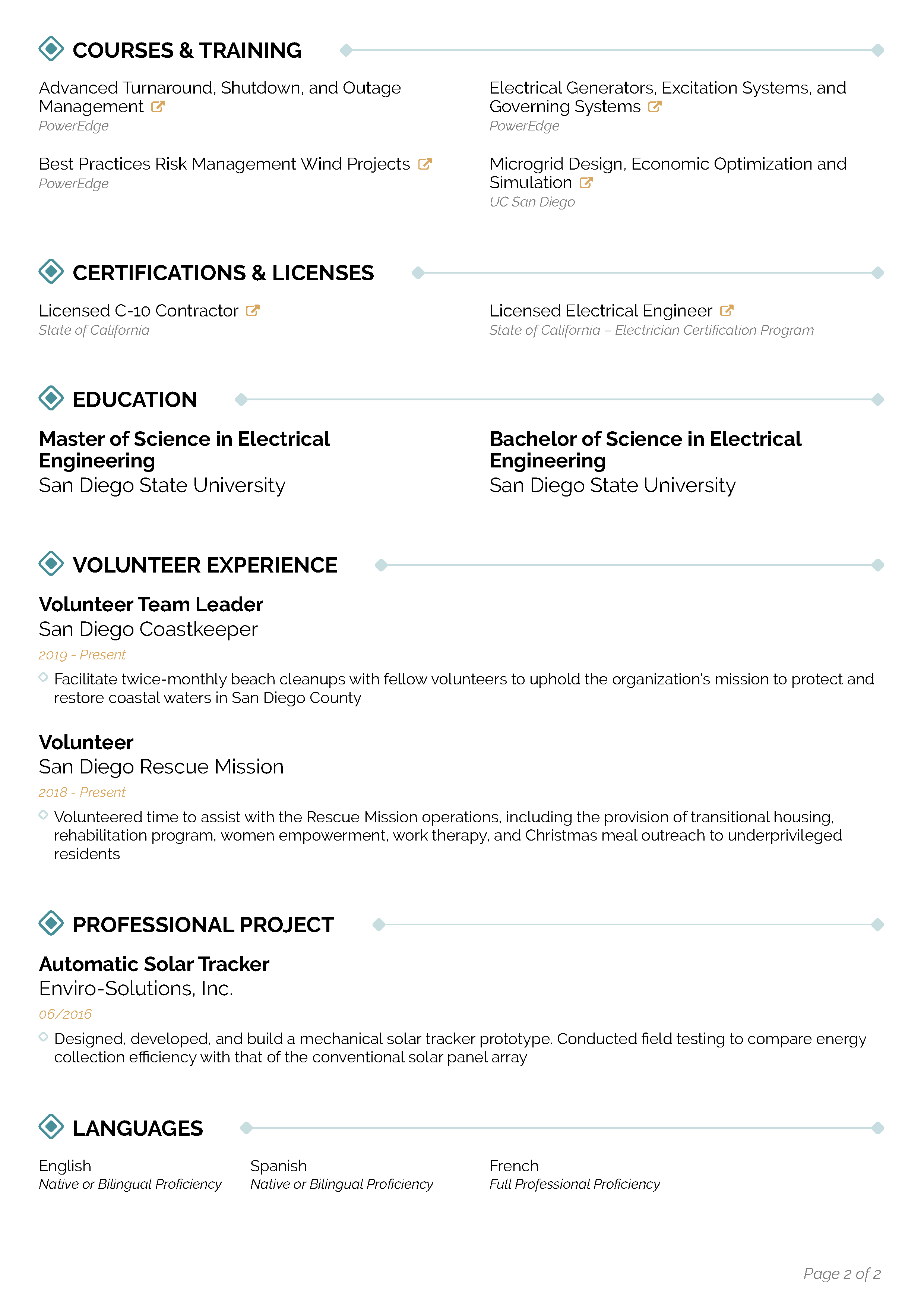 Sharp CV Template 2