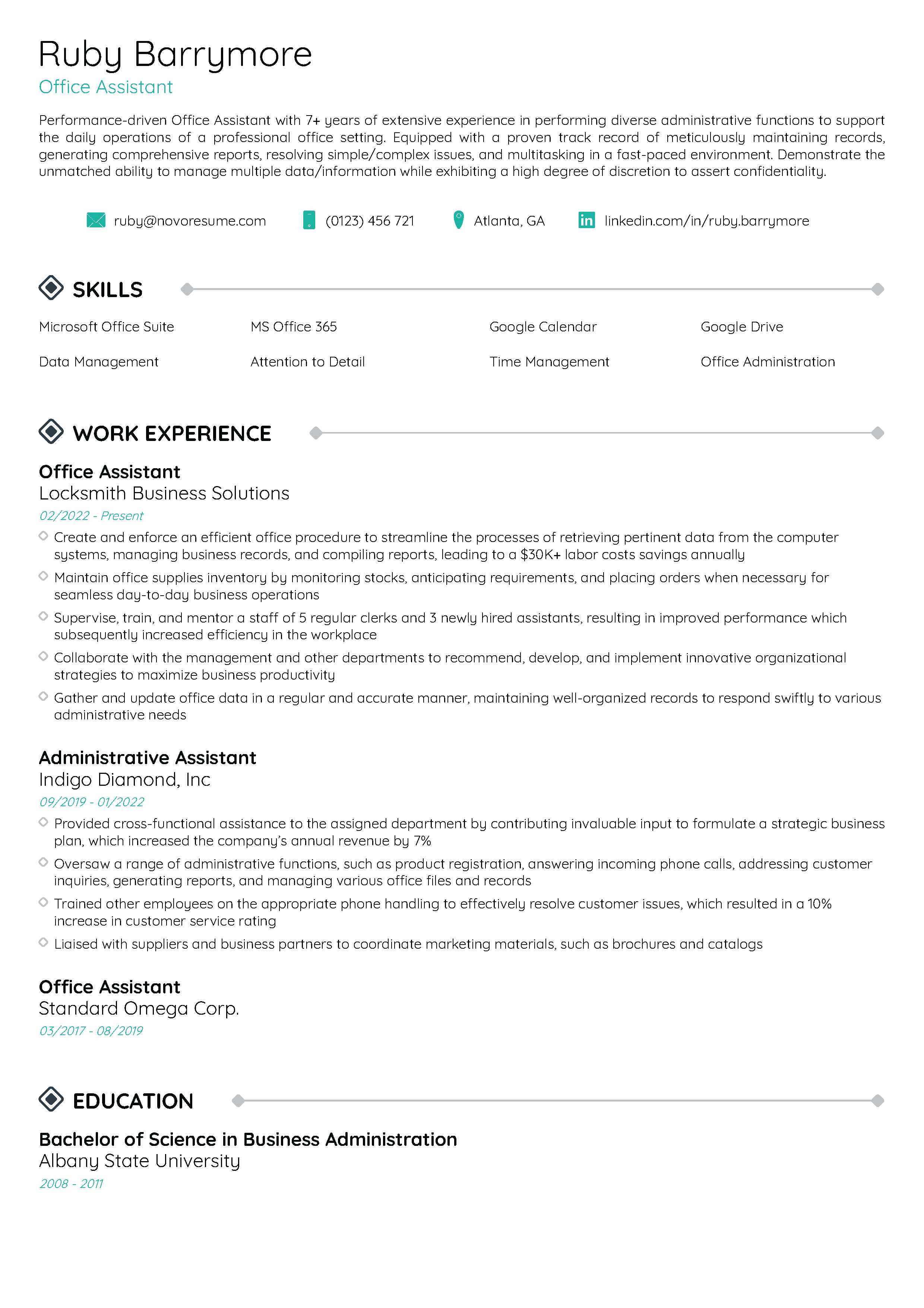 Clarity CV Template