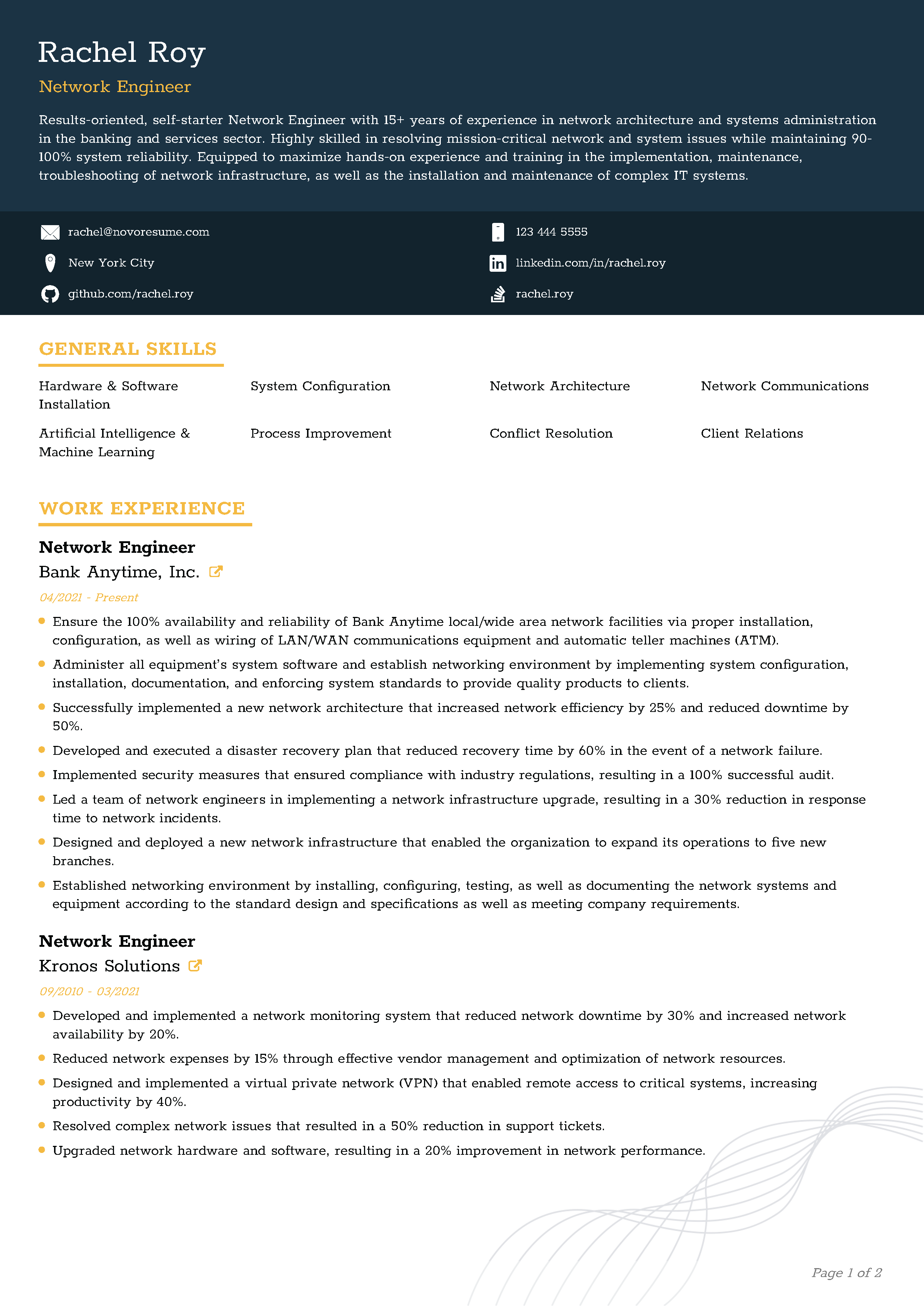 Sleek CV Template 1