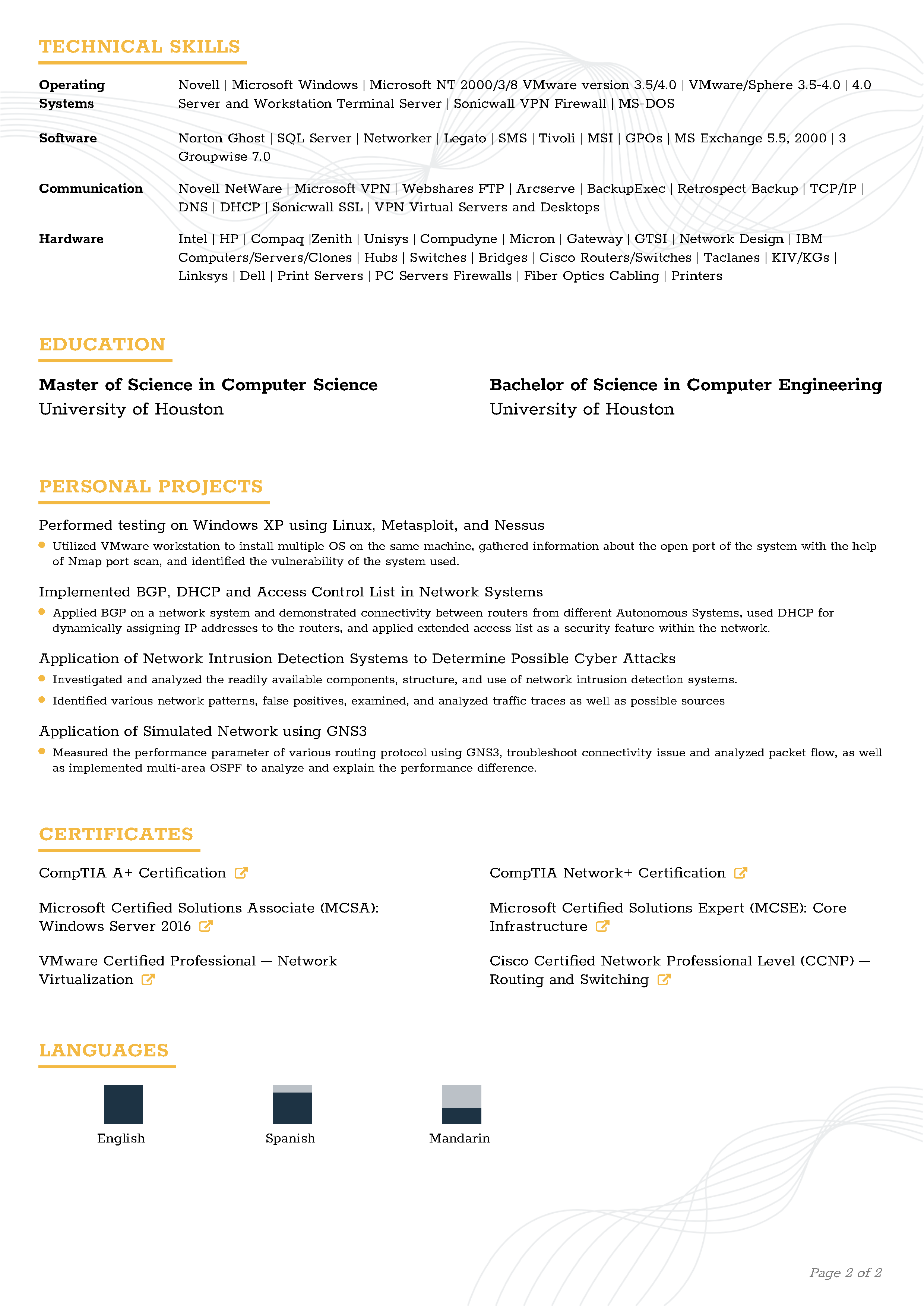 Sleek CV Template 2
