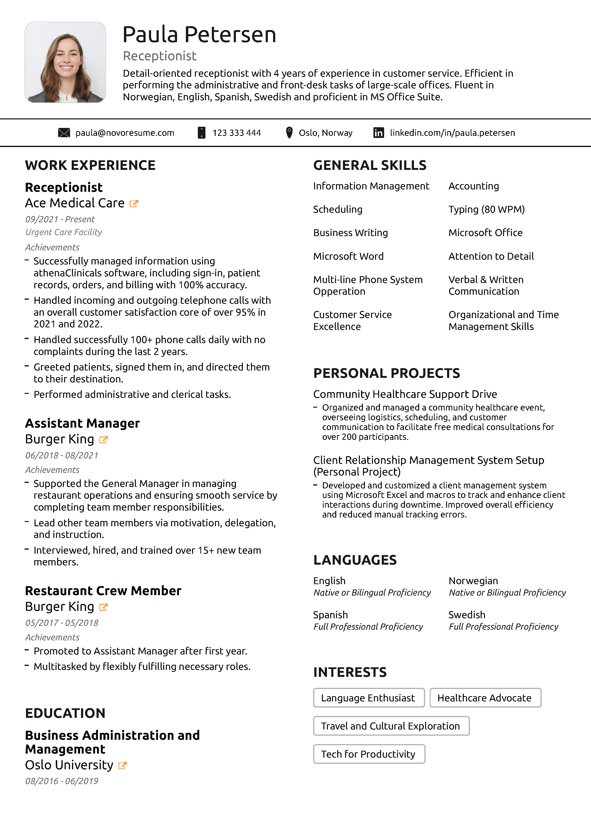Basic CV Template