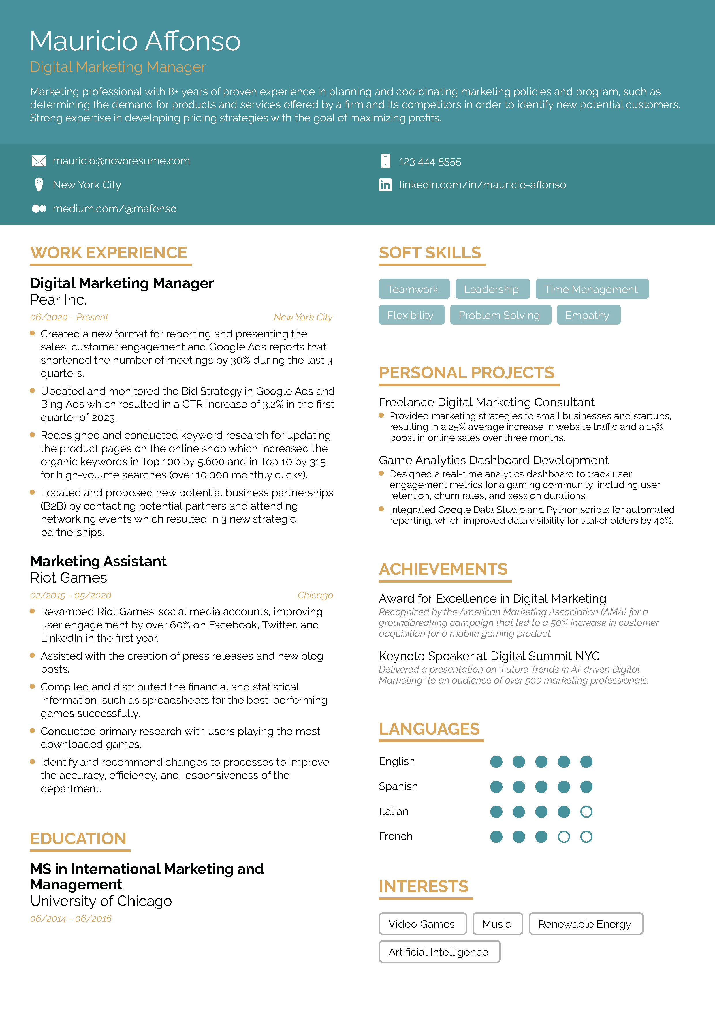 Creative CV Template