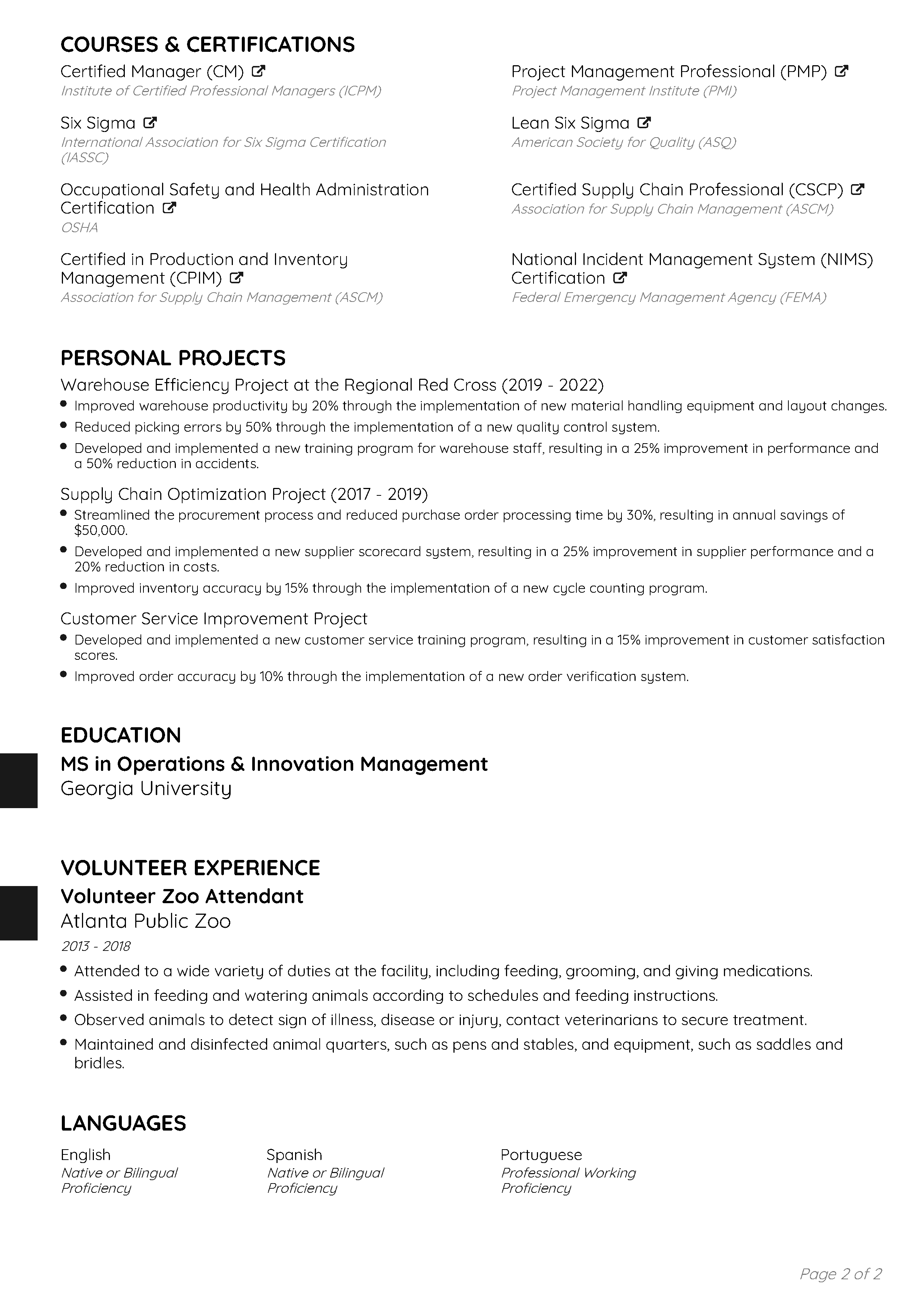 Aspire CV Template 2