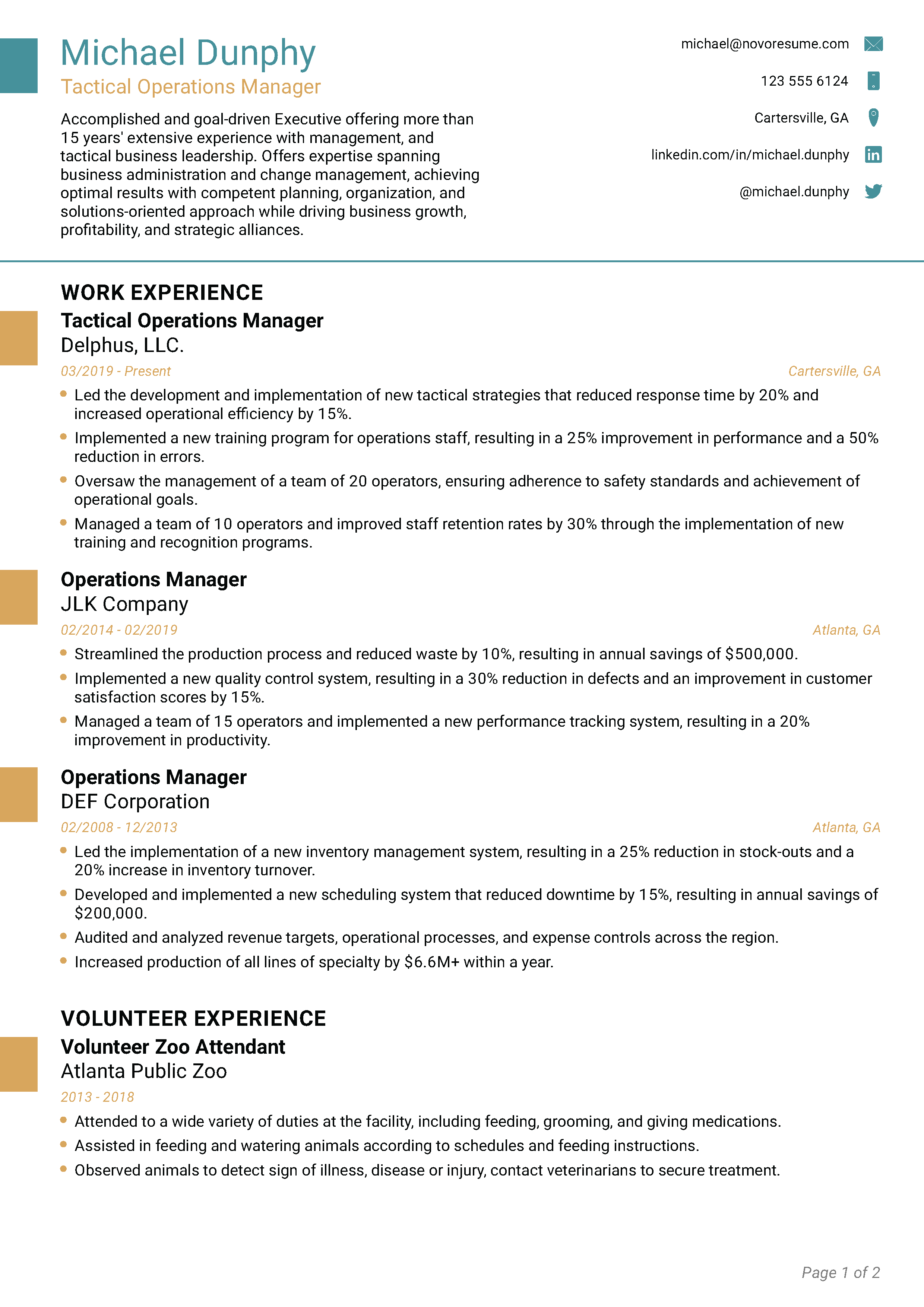 Elevate CV Template 1