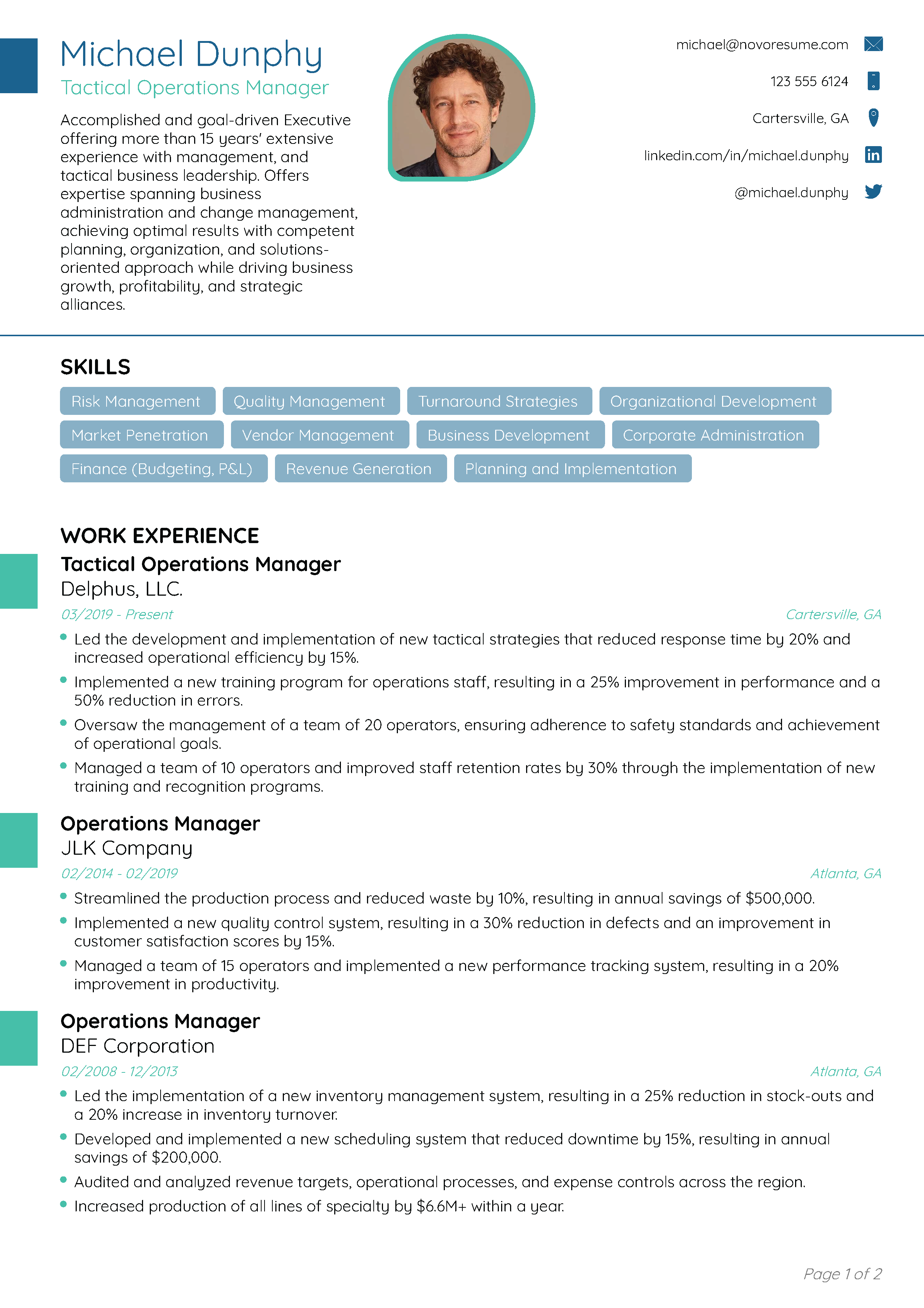 Executive CV Template 1