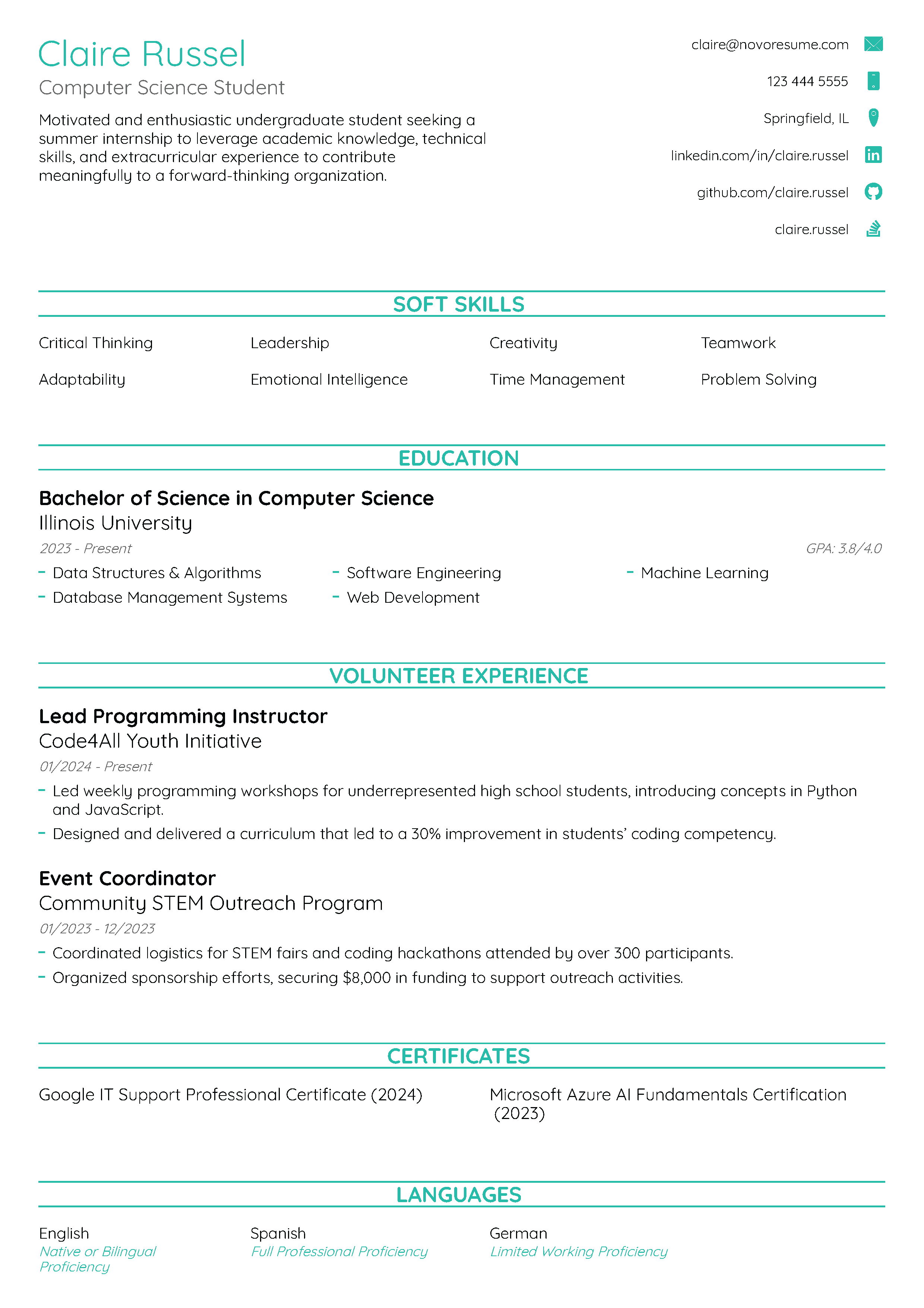 Launch CV Template