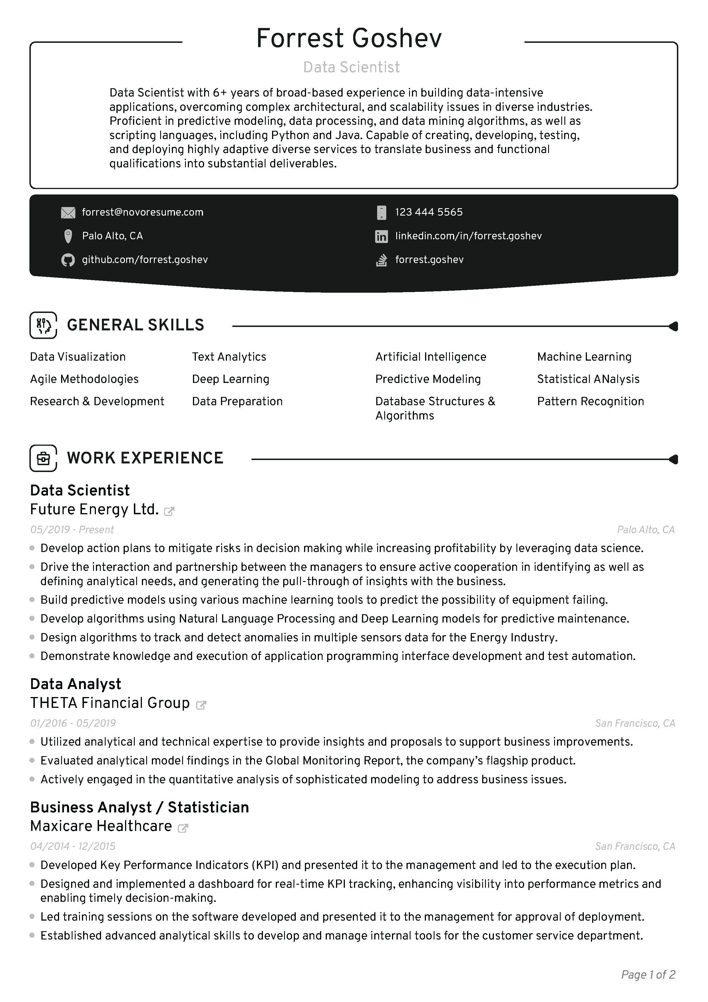 Classic CV Template 1