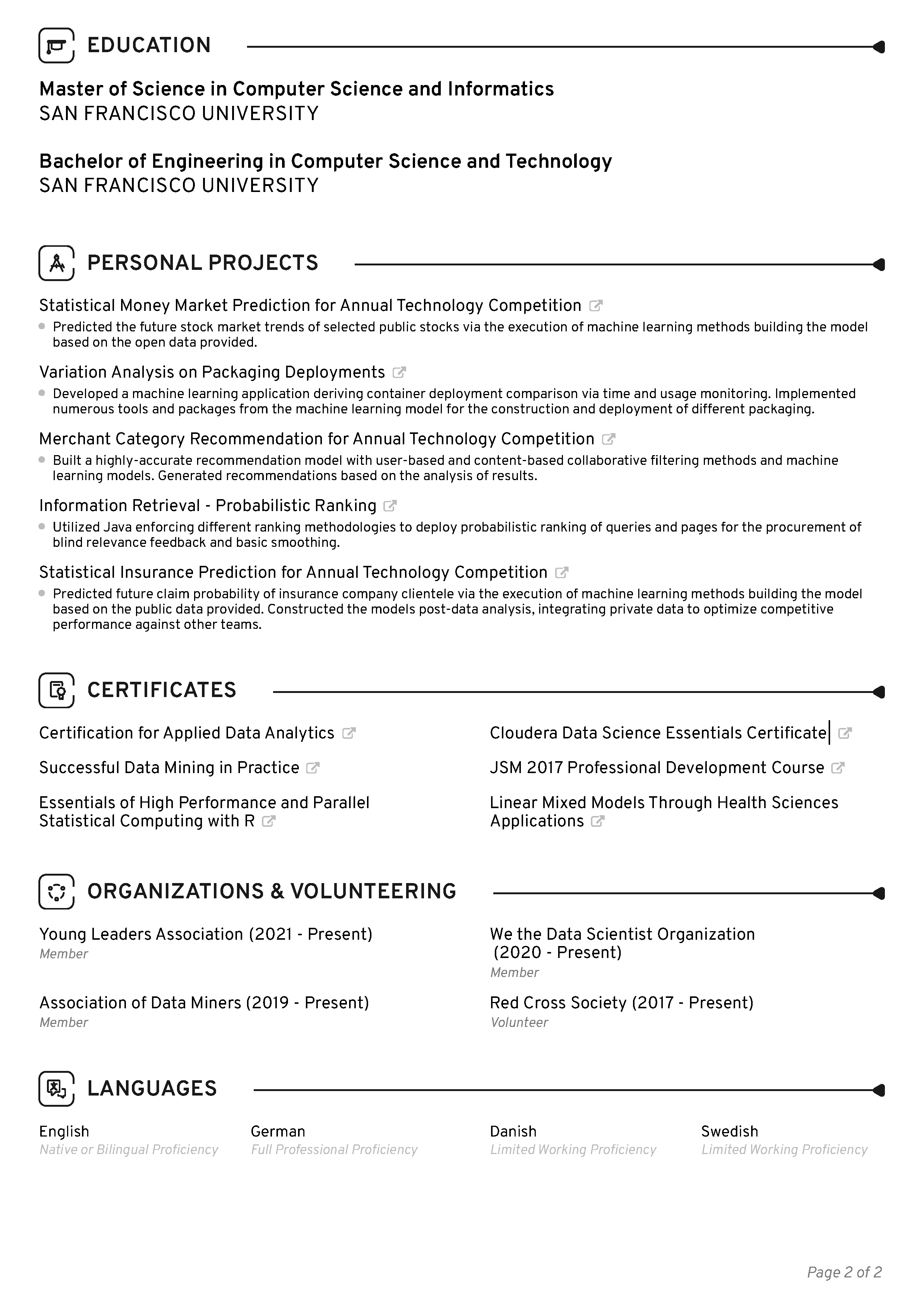 Classic CV Template 2