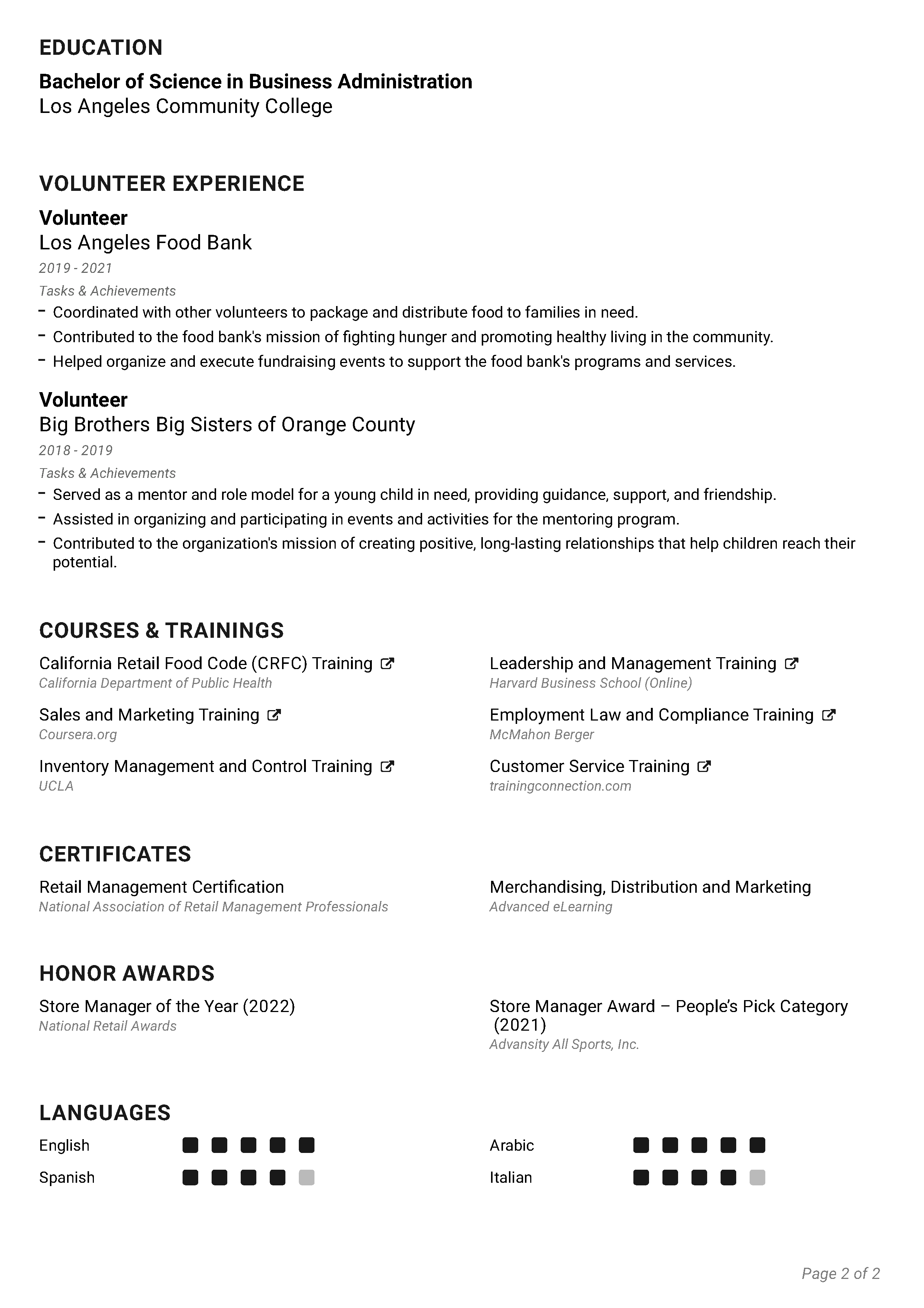 Ambition CV Template 2