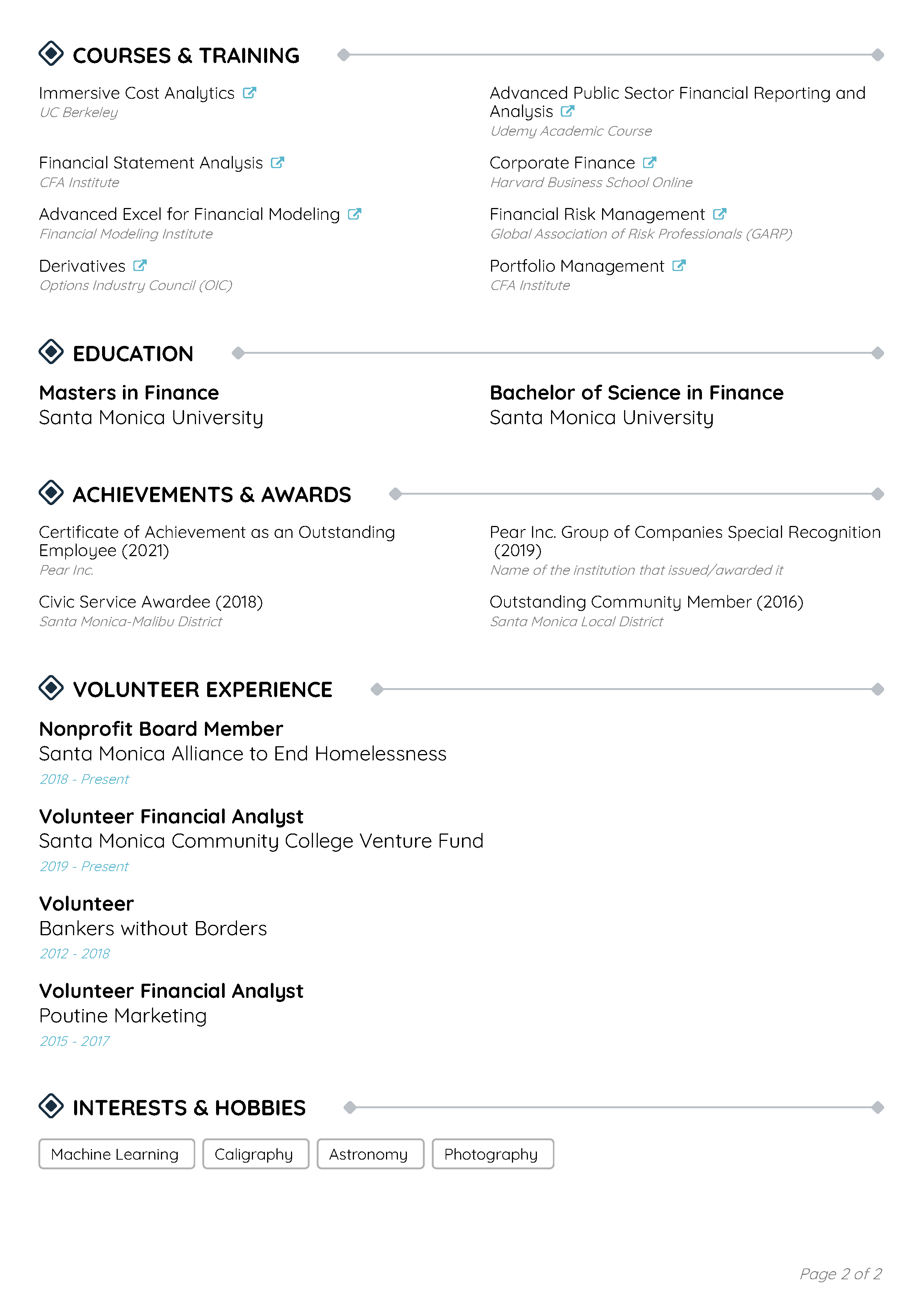 AI-Powered CV Template 2