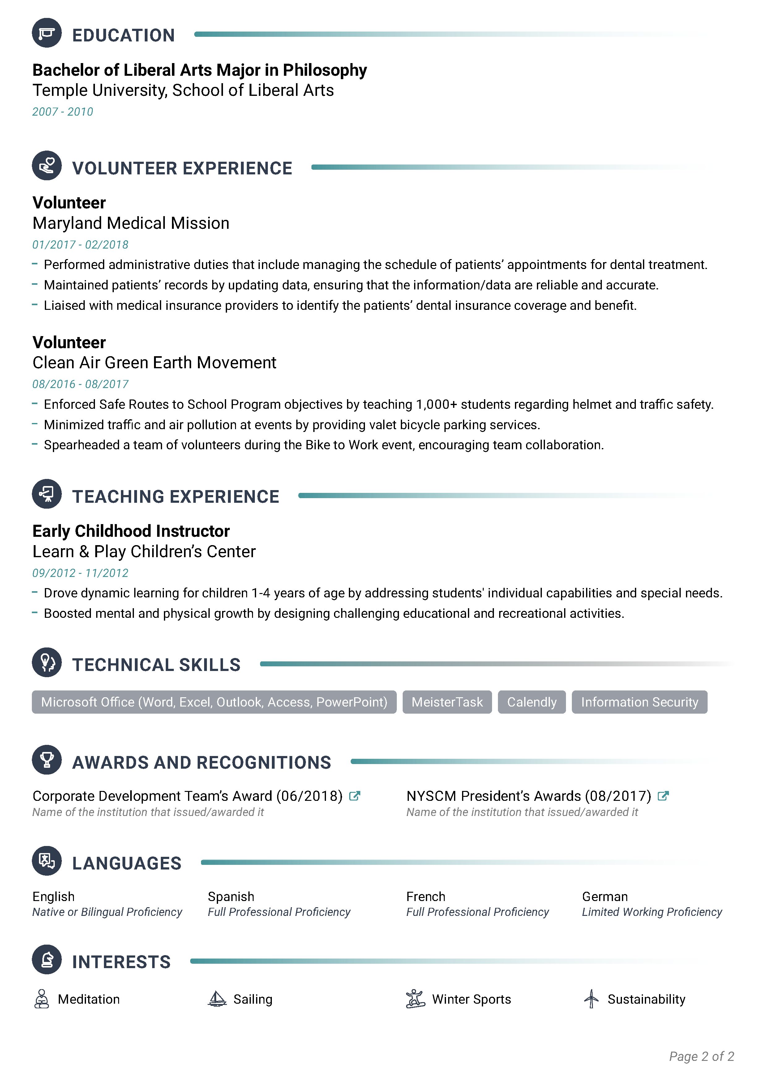 Hybrid CV Template 2