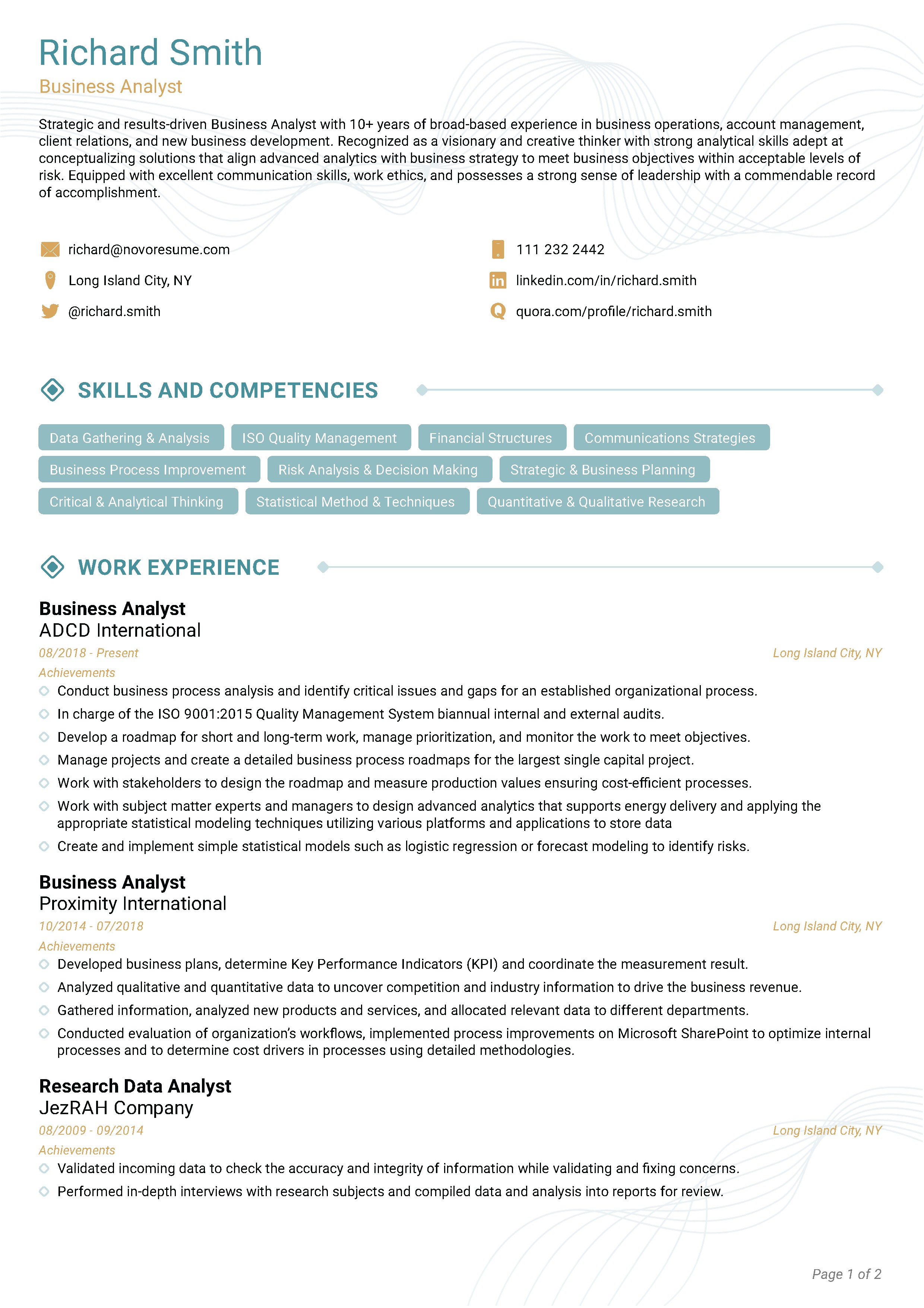 Minimalist CV Template 1