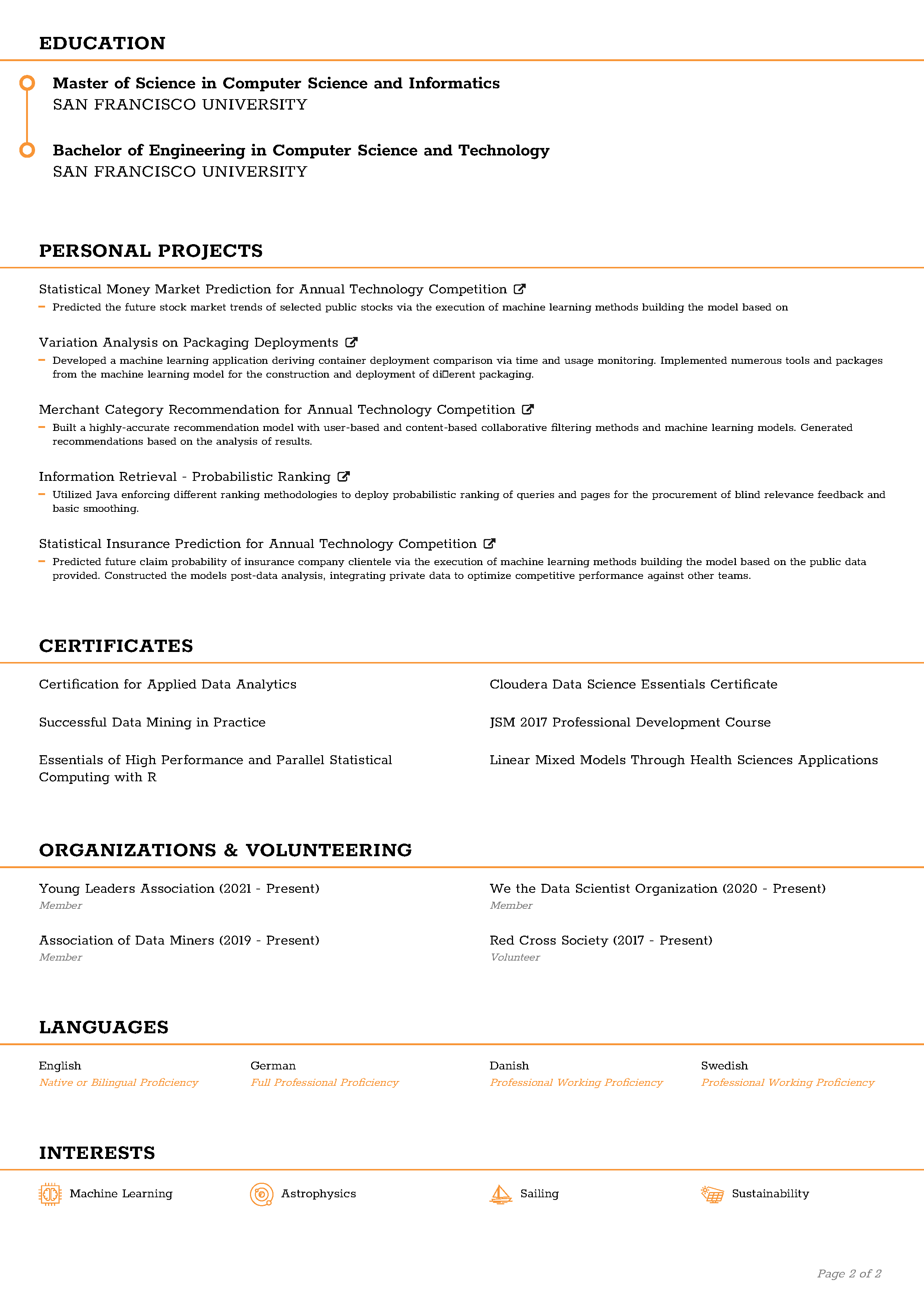 Modern CV Template 2