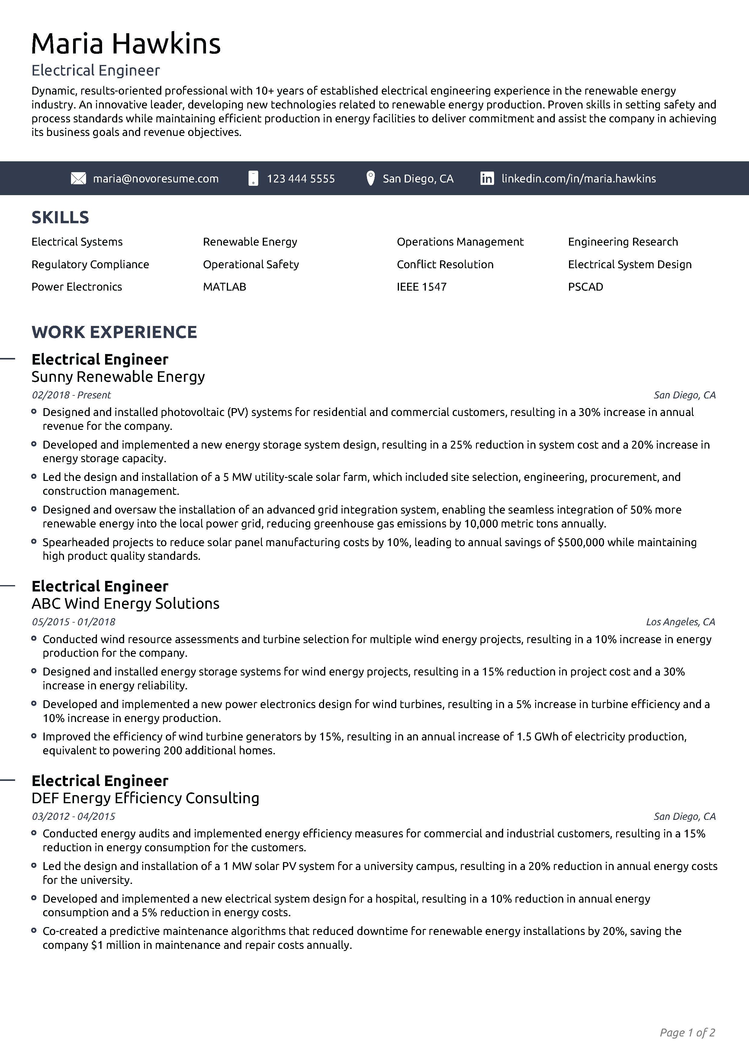 Simple CV Template 1