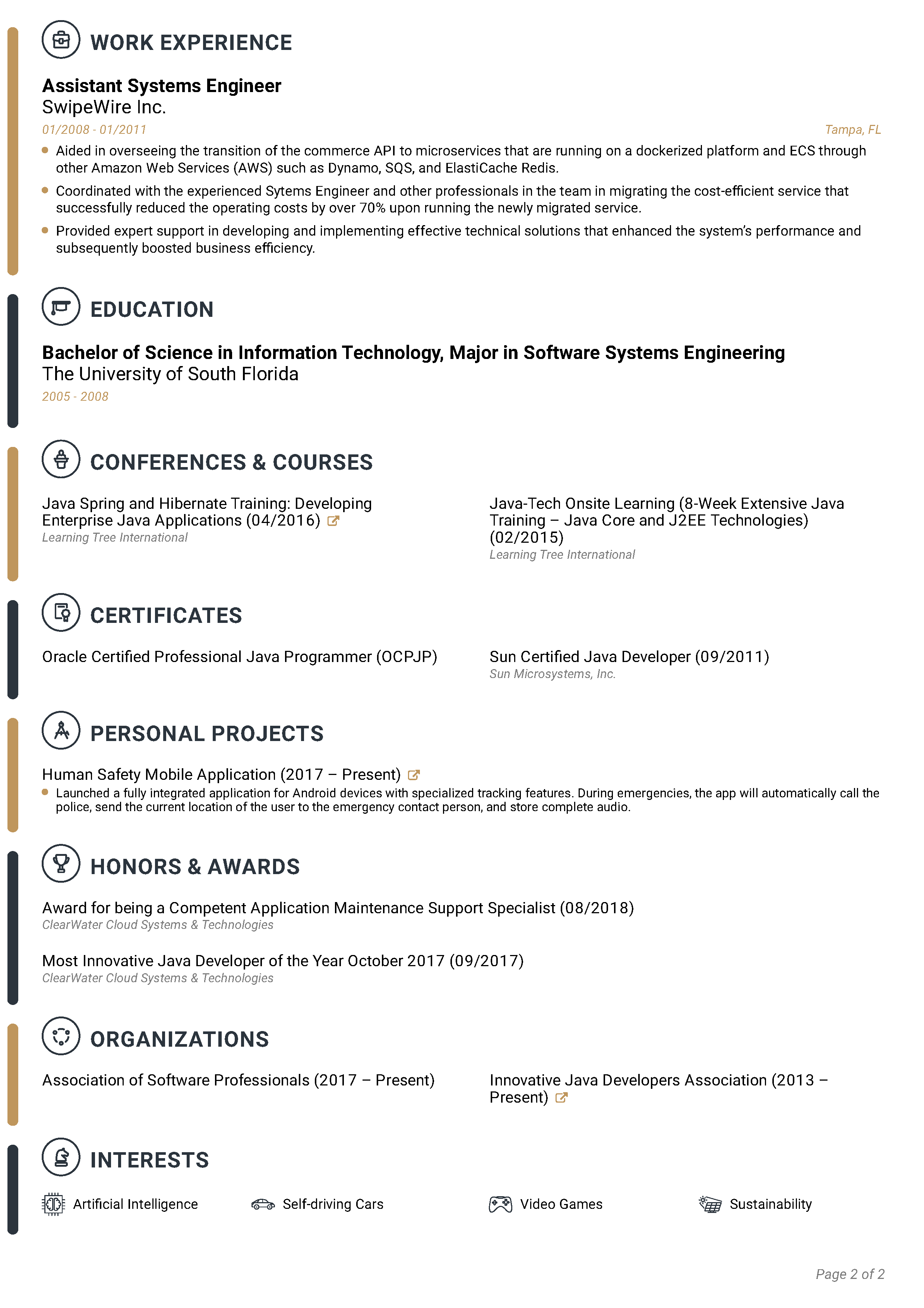 Tech CV Template 2