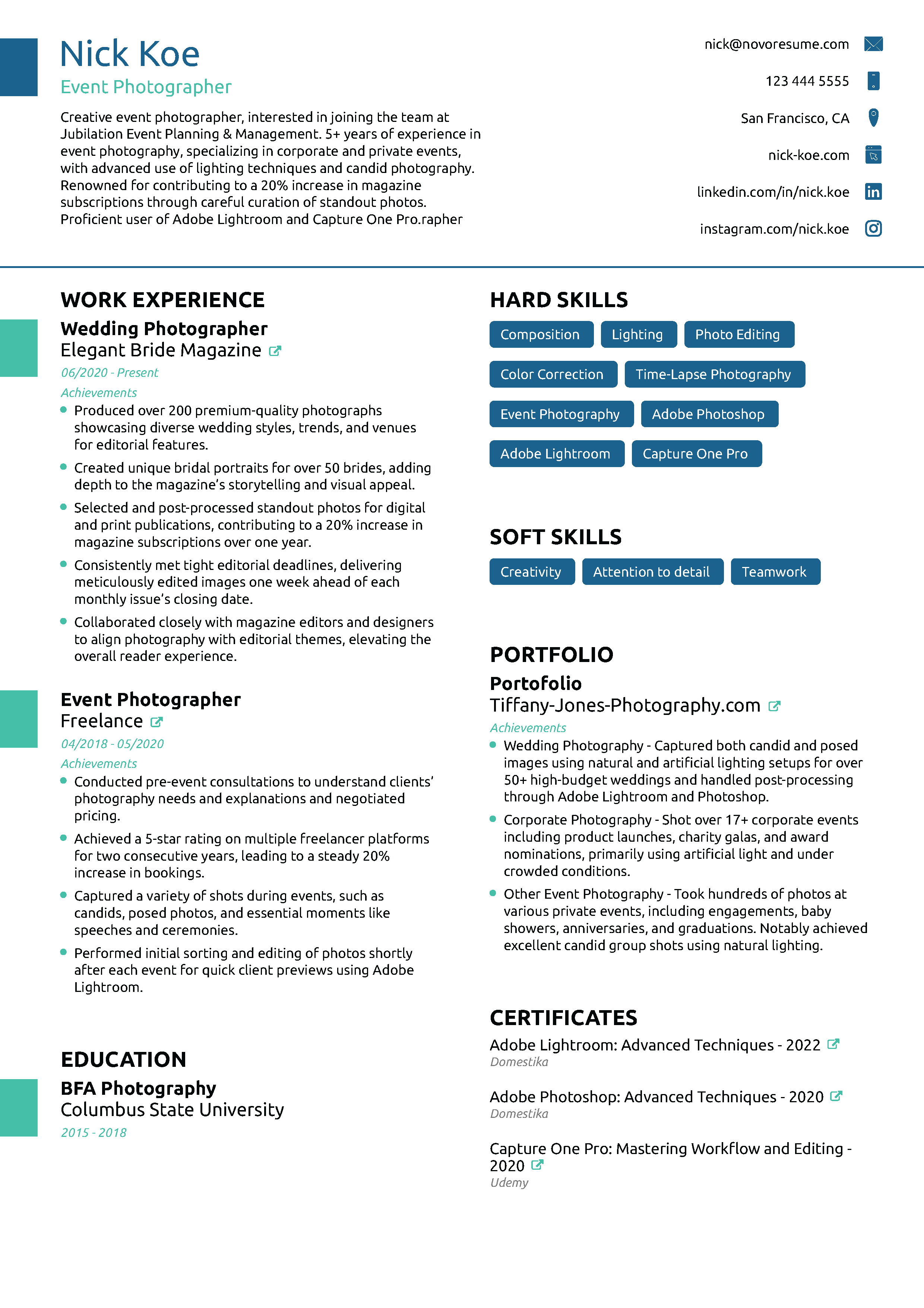 Aspire Professional Resume Template
