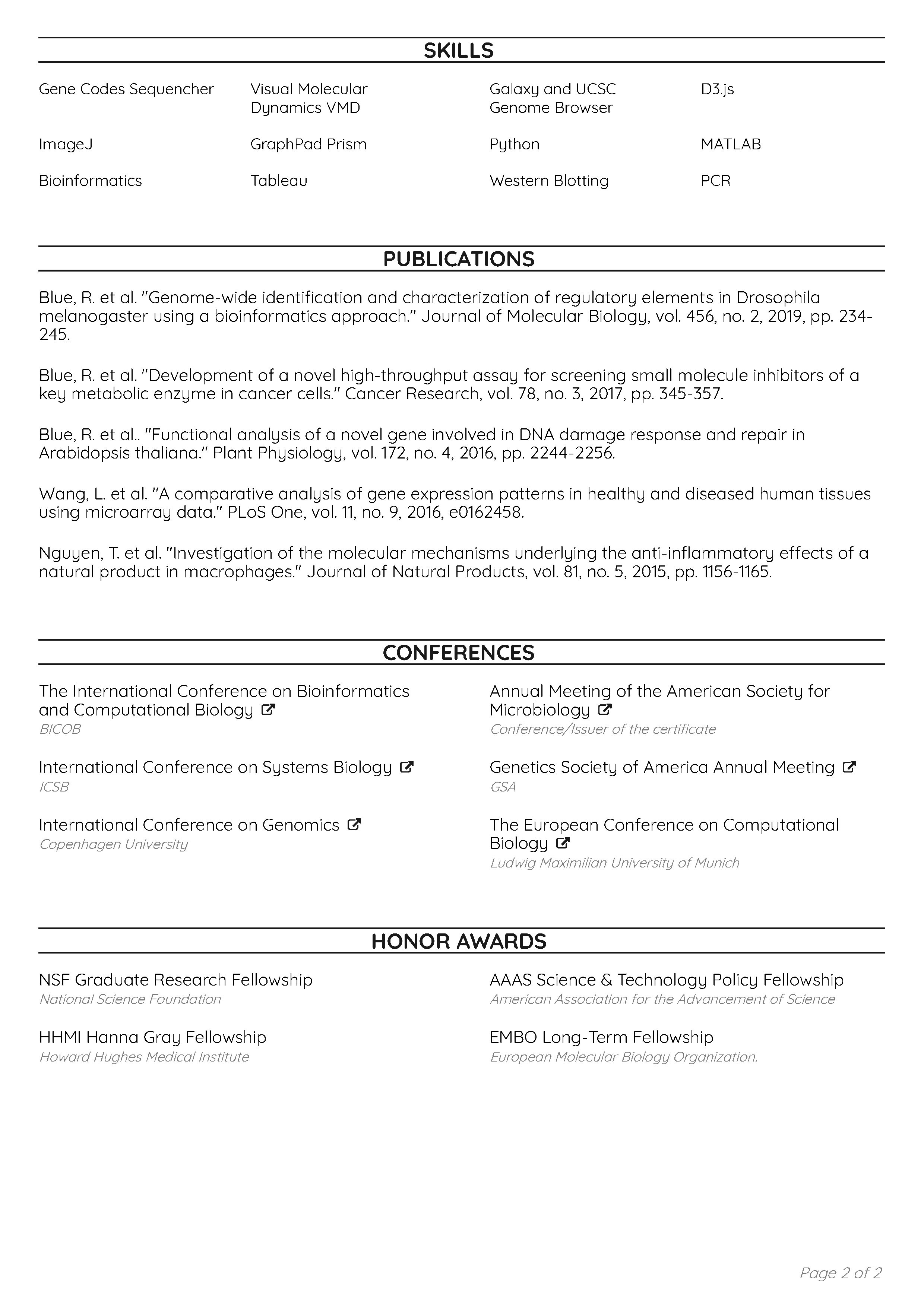 Endurance Resume Template 2