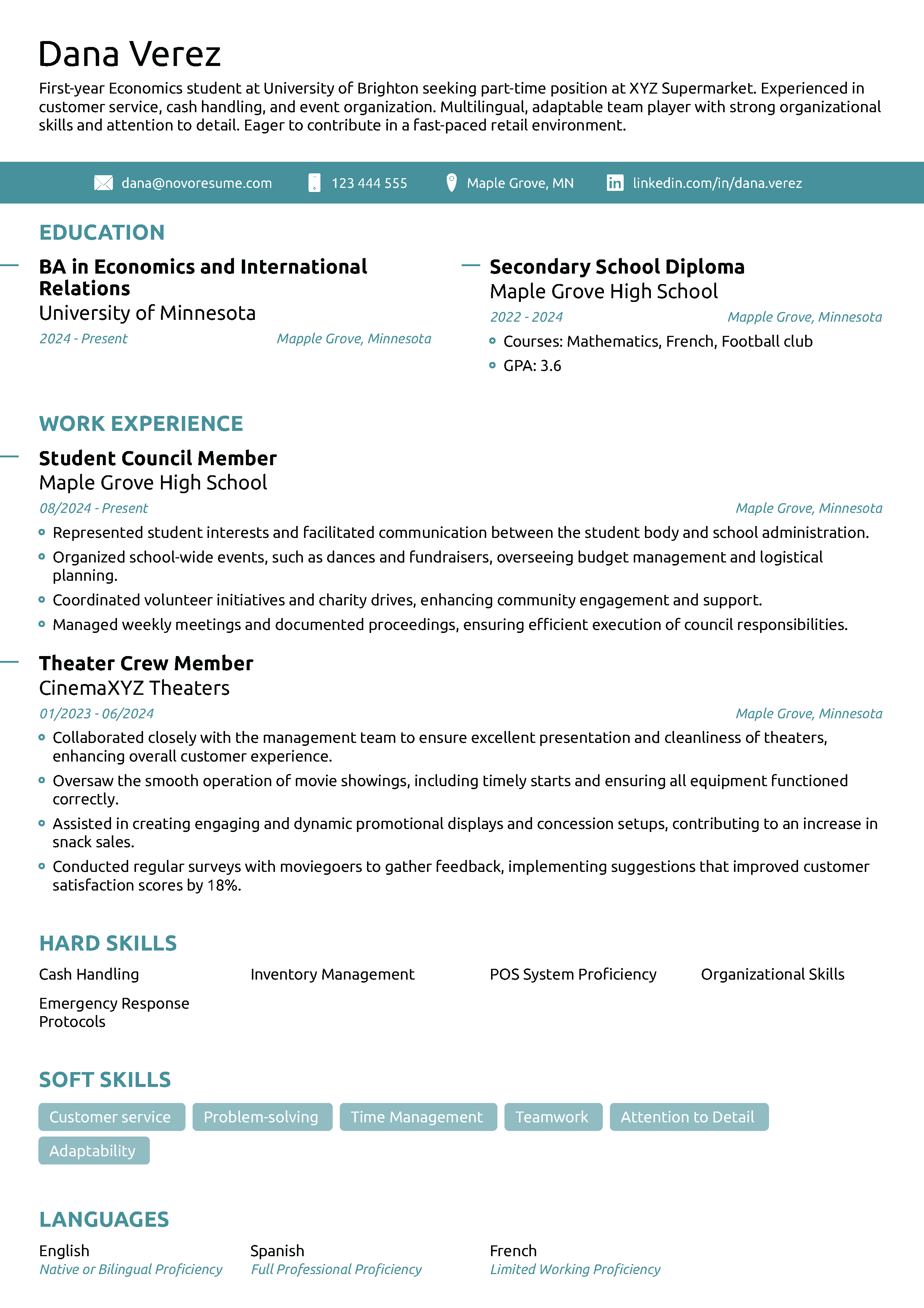 Clarity Resume Template