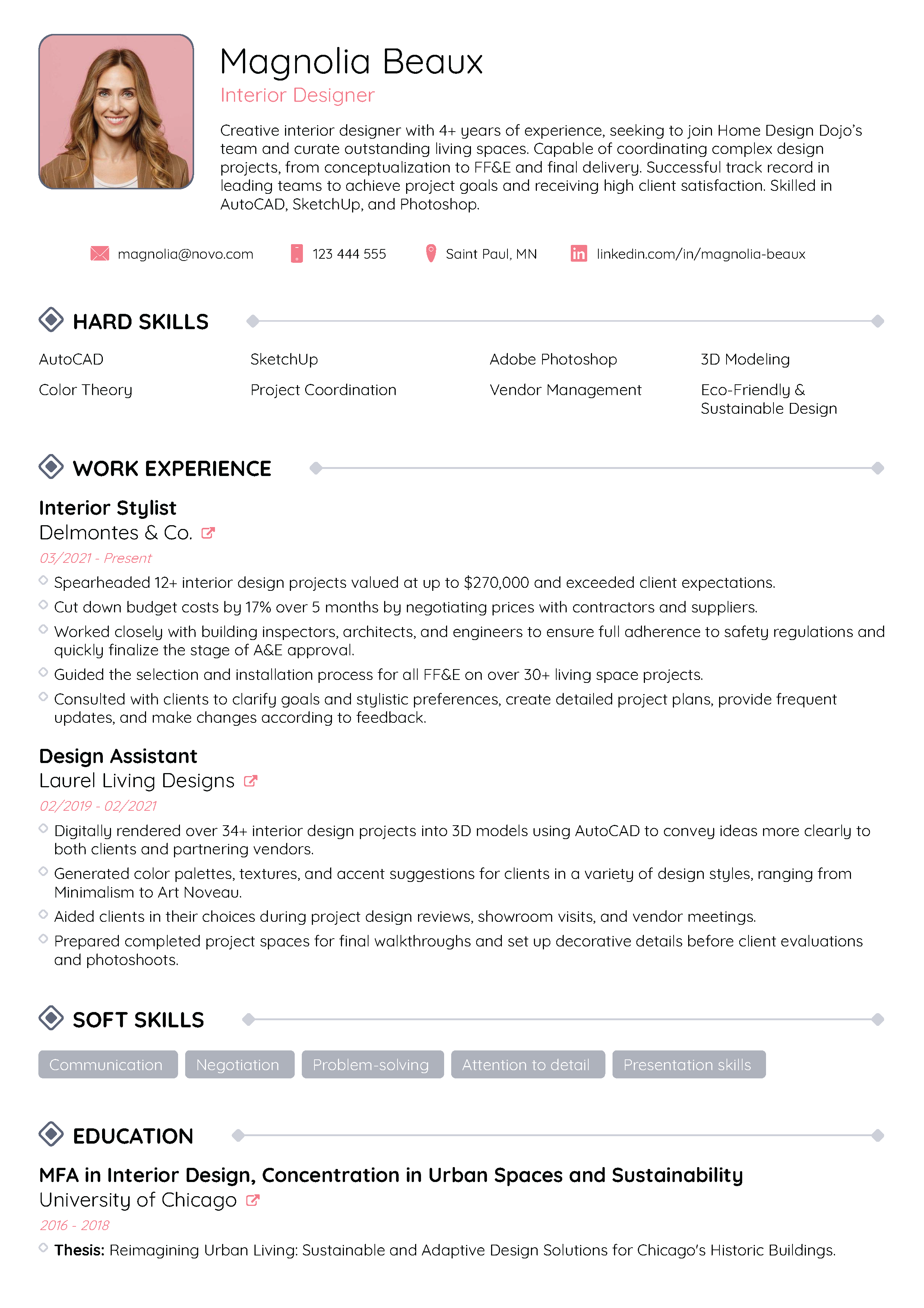 Snapshot Resume Template