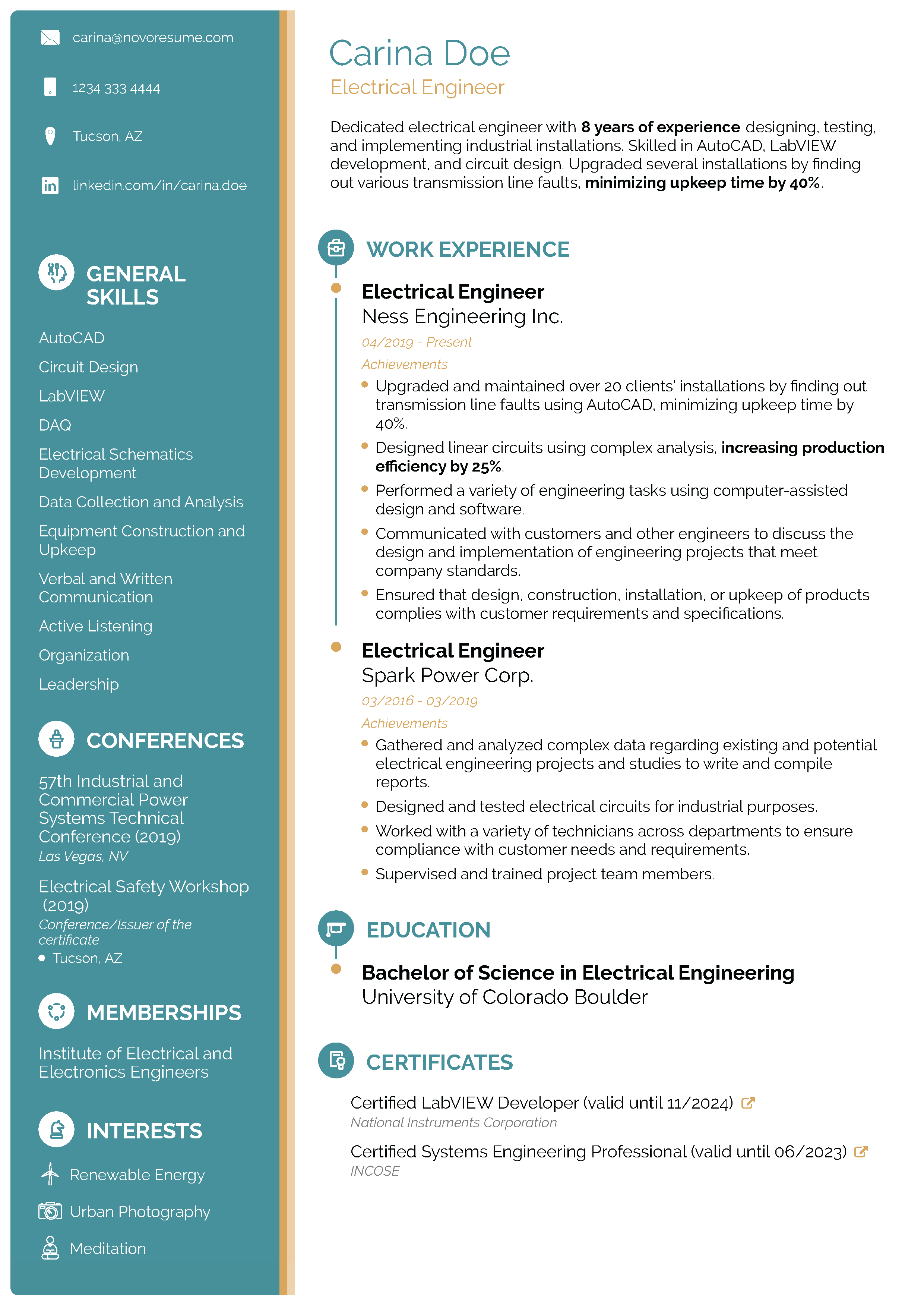 Impact Resume Template