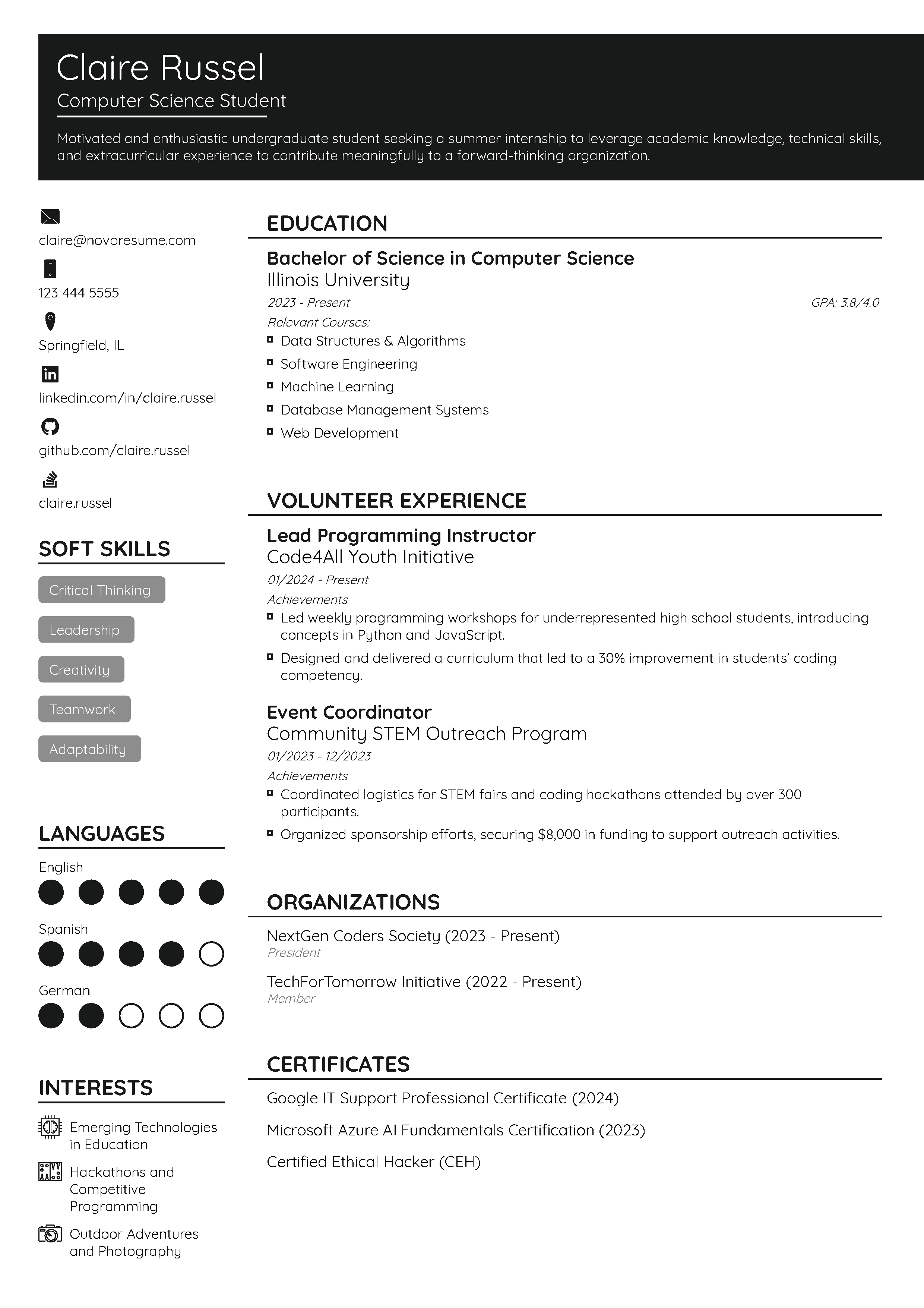 Launch Resume Template