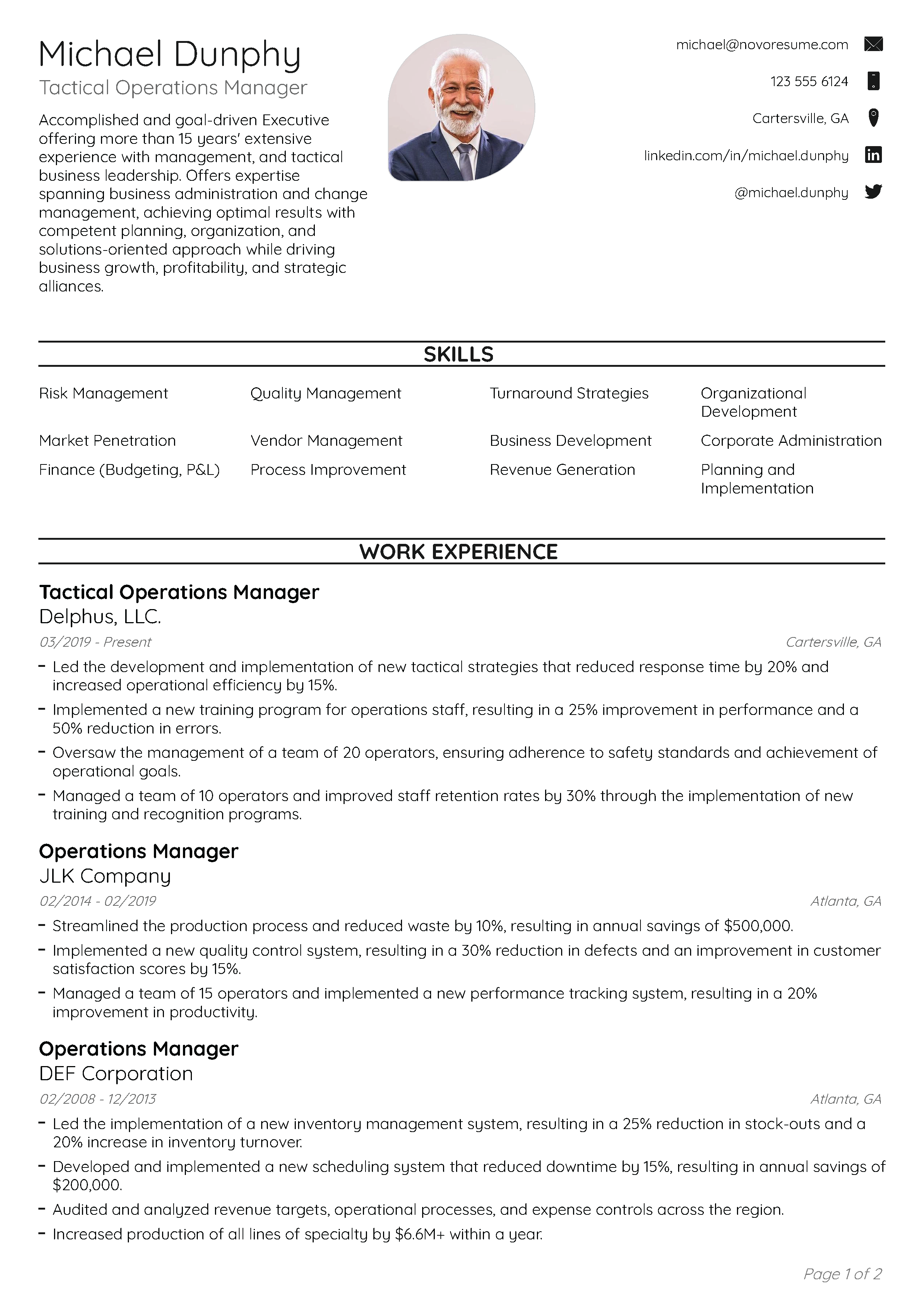 Legacy Resume Template 1