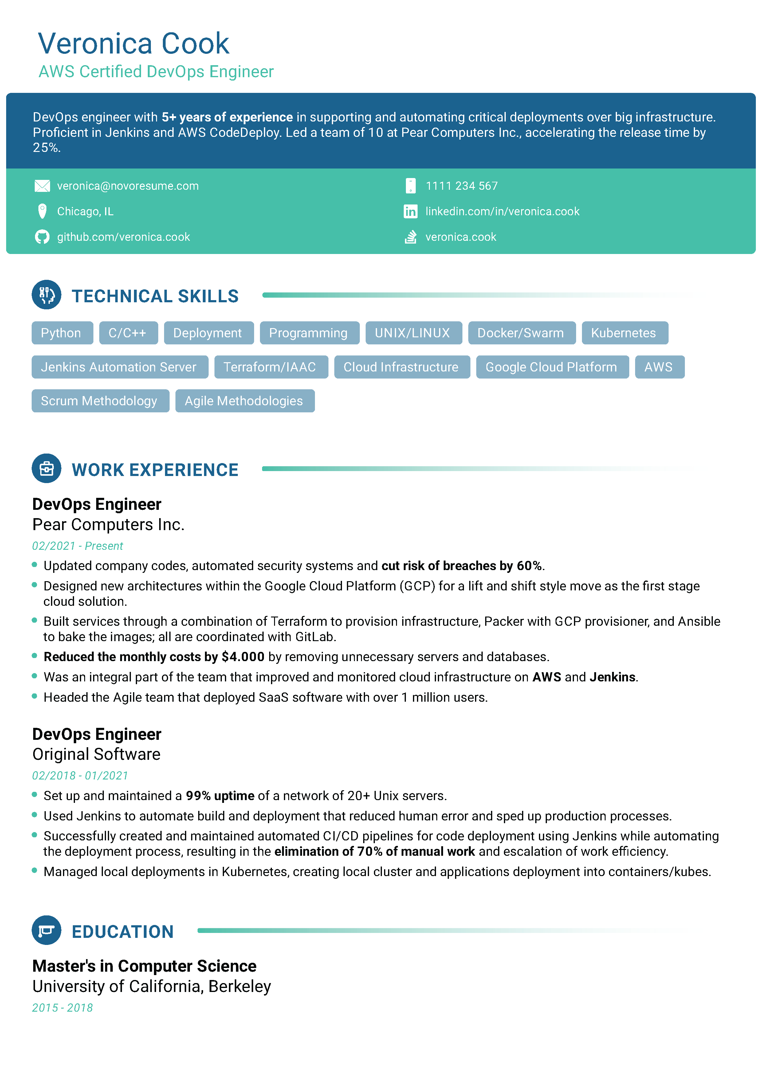 Resume + Cover Letter Hybrid Template