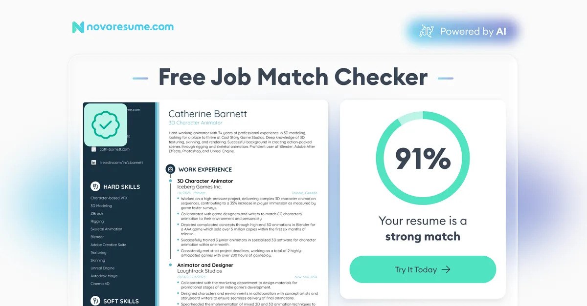 Resume Job Matcher - Match Your Resume to a Job Description | Novorésumé